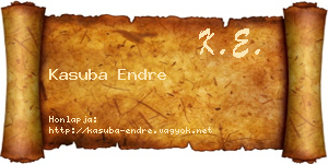 Kasuba Endre névjegykártya